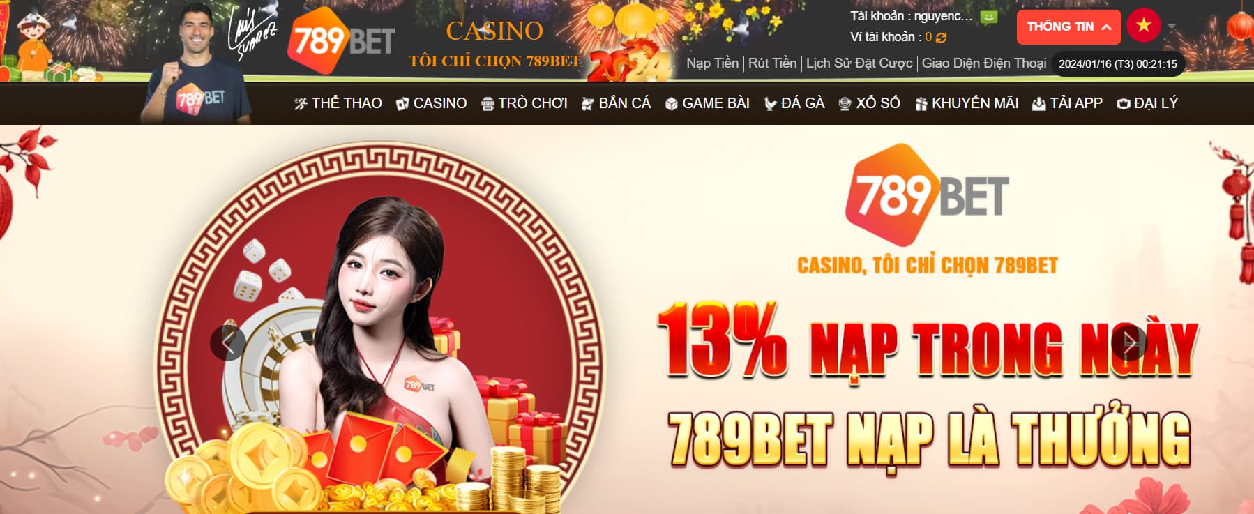 Điều kiện nạp tiền trên trang 789bet